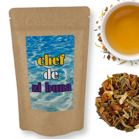 Ceai de fructe vrac cu măr, kiwi și portocale, Chef de Zi Bună